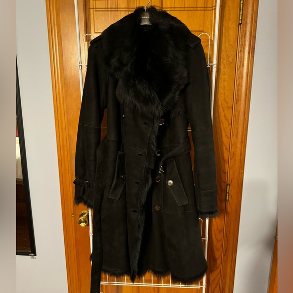 Burberry Hadston Shearling Trench Coat - Picture 6 of 13